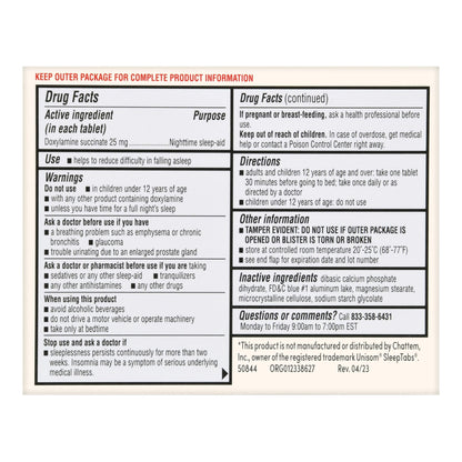 Foster & Thrive™ Sleep Aid Doxylamine Succinate 25 mg Tablets