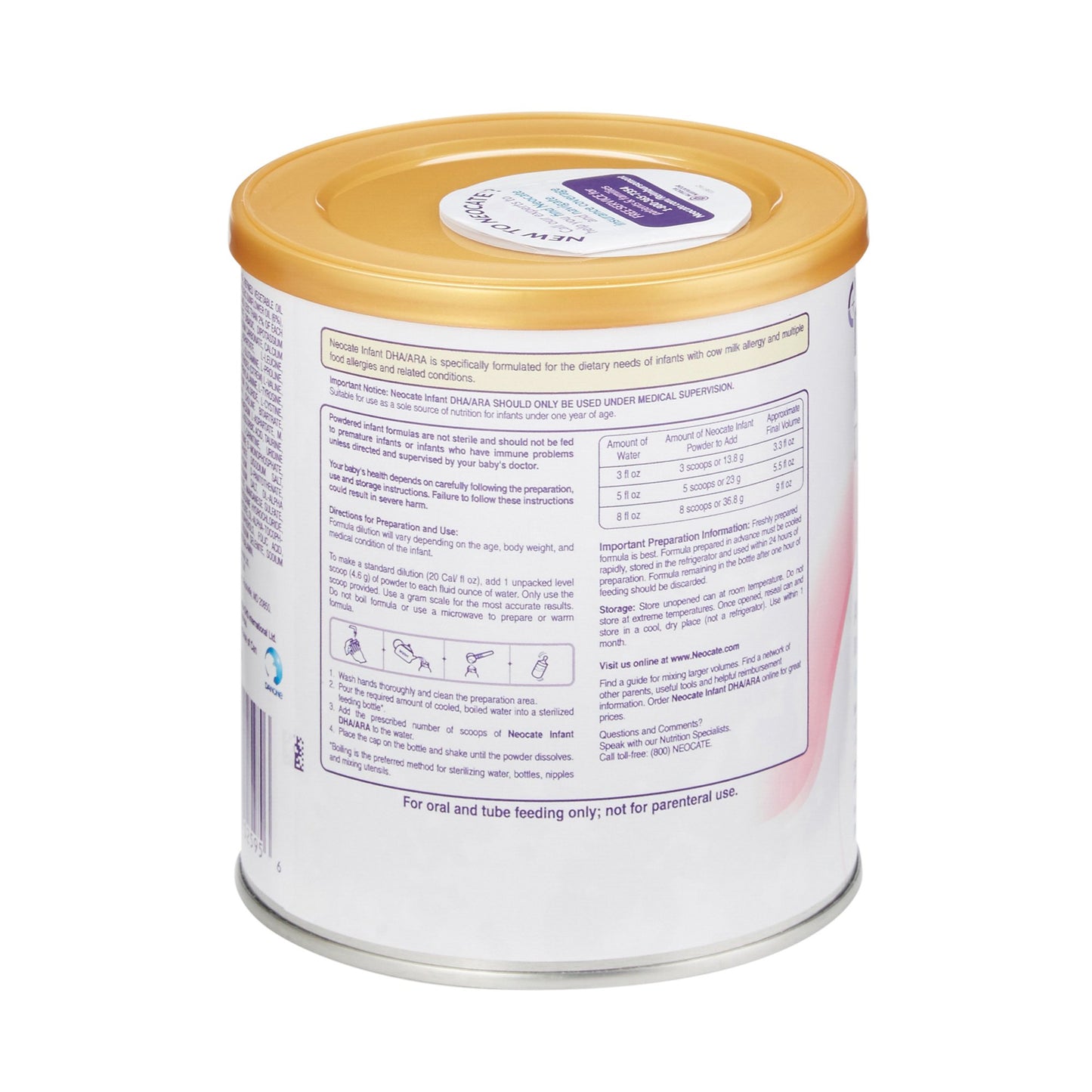 Neocate® DHA & ARA Infant Formula, 14.1-ounce can