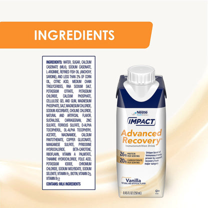 Impact Advanced Recovery® Vanilla Immunonutrition Drink, 8.45-ounce carton