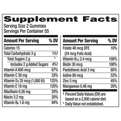 Centrum MultiGummies Adults Assorted Natural Fruit Flavors