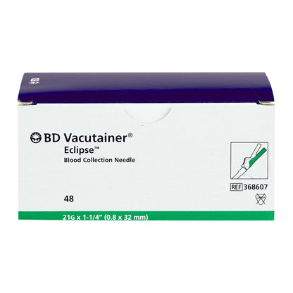 BD 368607 Vacutainer® Eclipse™ Blood Collection Needle, 21 Gauge, 1¼-inch needle length