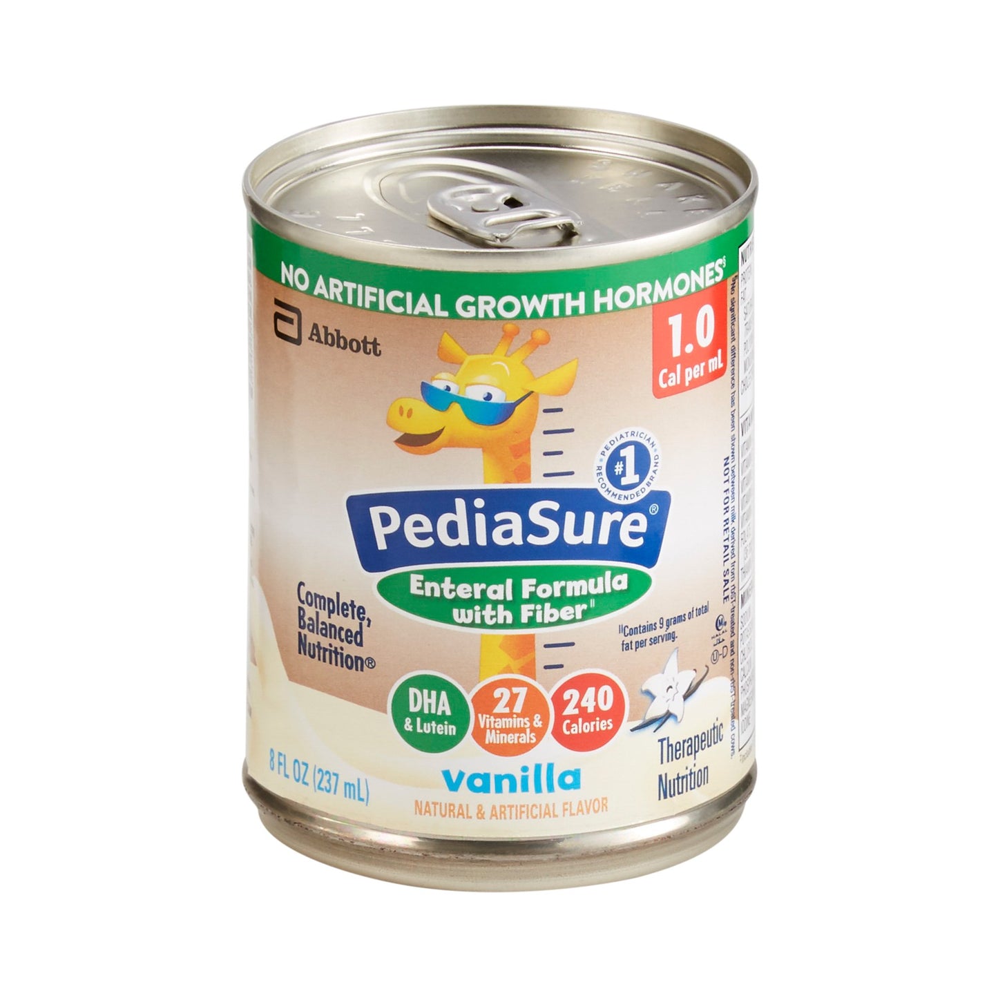PediaSure® Enteral Formula with Fiber, Vanilla, 8-ounce can