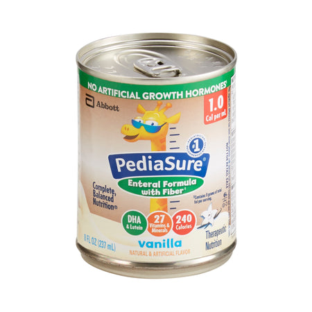 Abbott Nutrition 67403 PediaSure Enteral Formula with Fiber, Vanilla, 8-ounce can