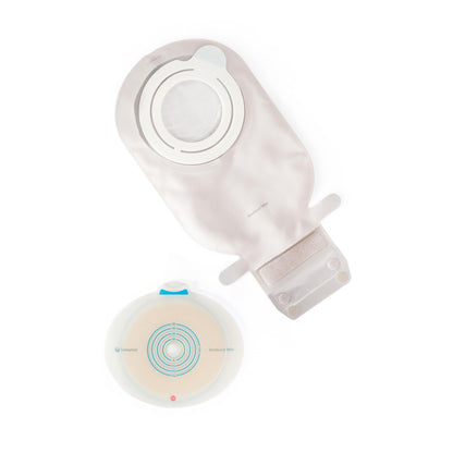 Ostomy Pouch SenSura® Mio Two-Piece System Maxi Length Flat, Trim to Fit 3/8 to 1-7/8 Inch Stoma Drainable