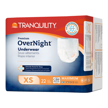 Tranquility 2113 Premium OverNight Disposable Absorbent Underwear, XS