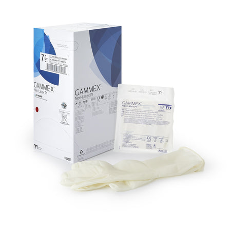 Ansell 20685775 Gammex Non-Latex PI Polyisoprene Surgical Glove, Size 7.5, White