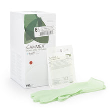 Gammex® Non-Latex PI Green Polyisoprene Surgical Glove, Size 6.5, Light Green