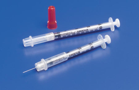 Cardinal 8881511144 Monoject Insulin Syringe with Needle, 29 Gauge, 1/2 Inch Needle Length