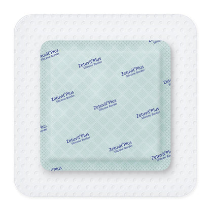 Zetuvit® Plus Silicone Border Super Absorbent Dressing, 5 x 5 Inch