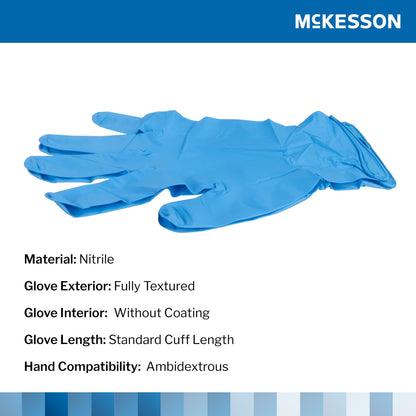 McKesson Confiderm® 6.8C Nitrile Exam Glove, Medium, Blue