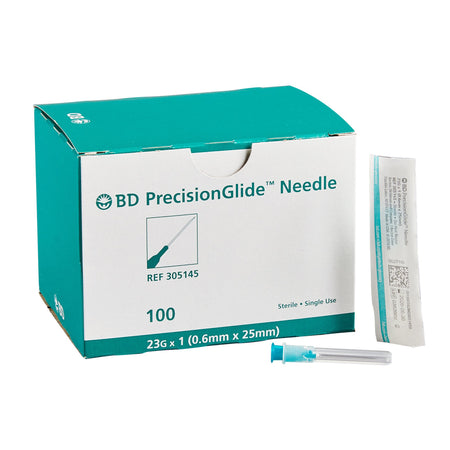 BD 305145 PrecisionGlide Hypodermic Needle, 23 Gauge, 1 Inch Length by BD product image