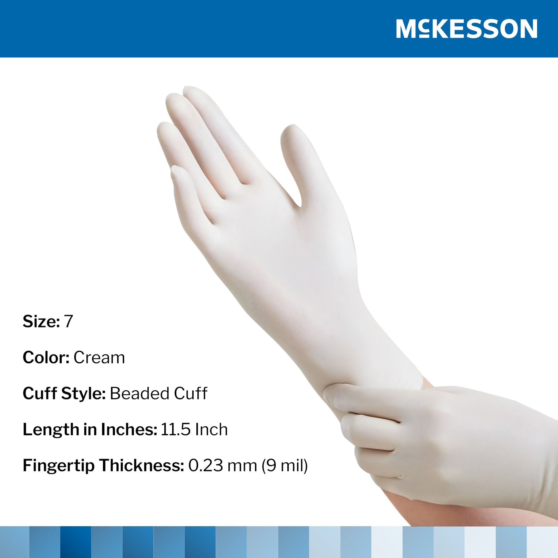 In stock McKesson 20-1070N sterile latex size 7 surgical gloves ready for delivery from Lexicon Medical Supply in Tucson, AZ.