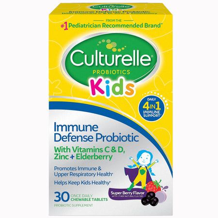 i-Health Inc 49100401201 Culturelle Kids Immune Defense Chewables, Berry Flavor