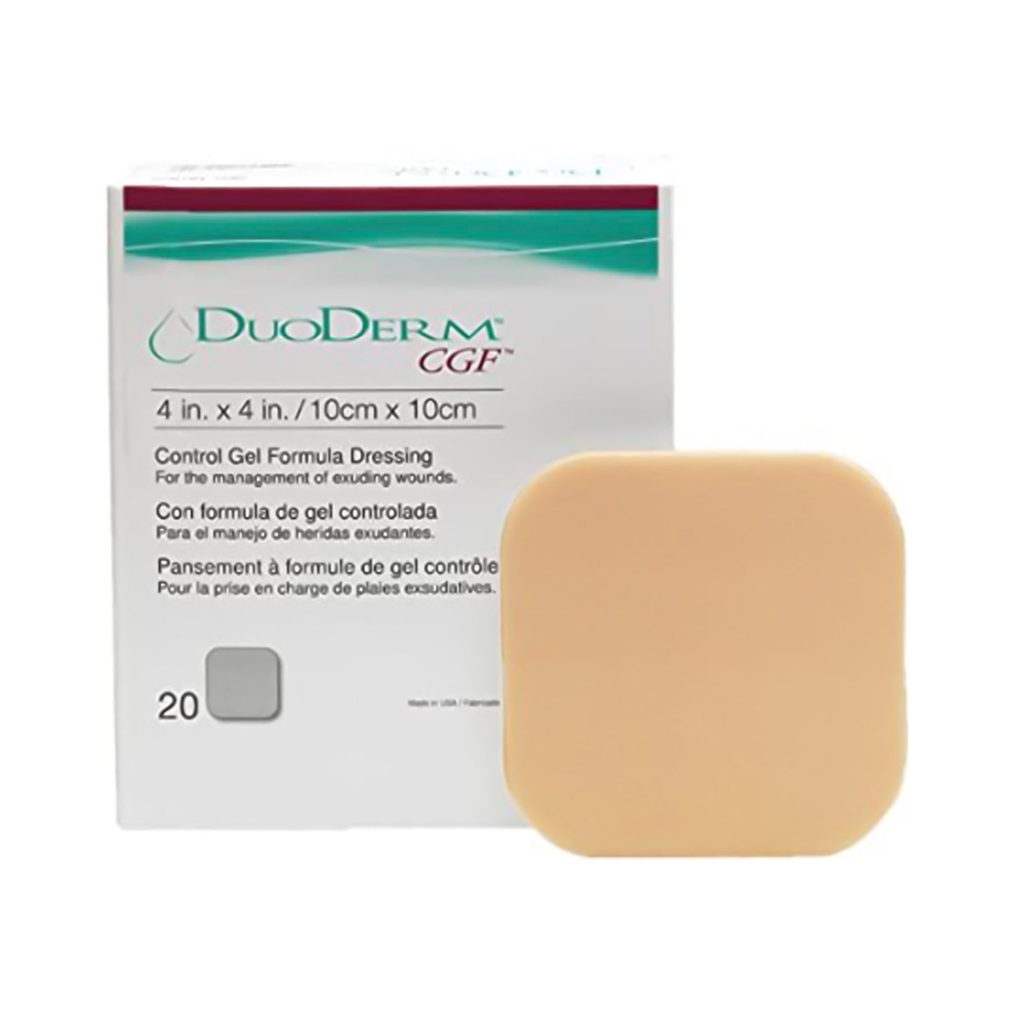 DuoDerm® CGF® Hydrocolloid Dressing, 4 x 4 Inch