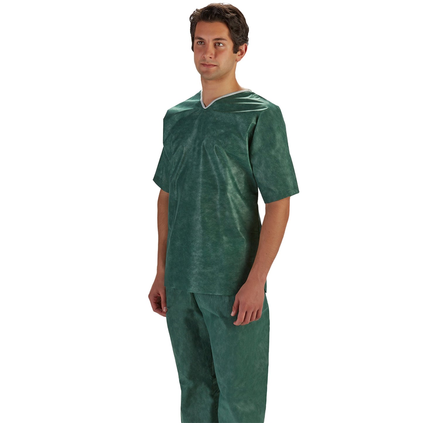Patient Shirt 4/5X-Large Green / White Without Pockets Short Sleeve Unisex