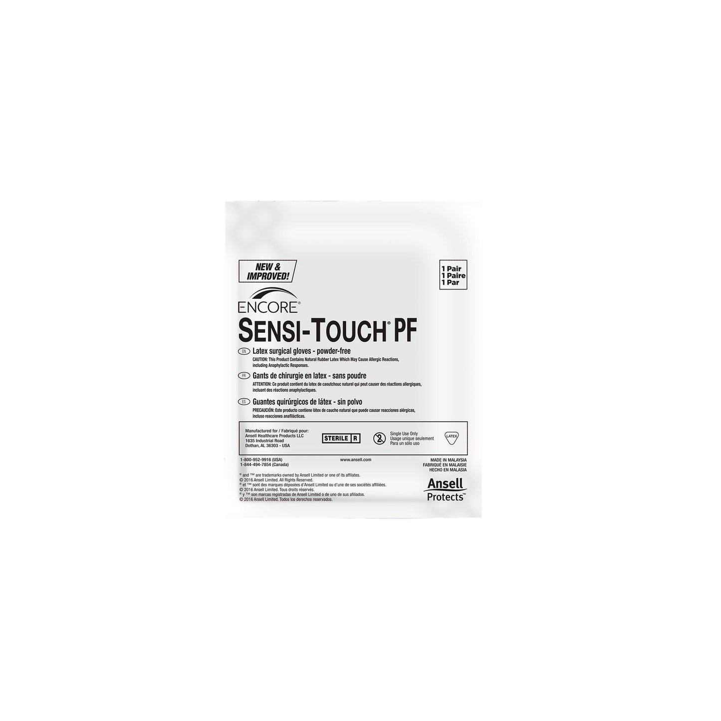 Surgical Glove ENCORE® Sensi-Touch® PF Size 6 Sterile Latex Standard Cuff Length Micro-Textured Natural Chemo Tested