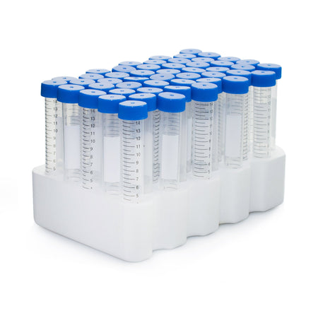 McKesson 177-6286 Centrifuge Tube, 15 mL, 17 x 120 mm, Blue Screw Cap