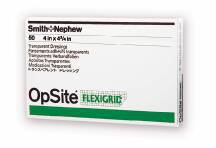 Smith & Nephew 4630 OpSite Flexigrid Transparent Film Dressing, 4 x 4¾ Inch