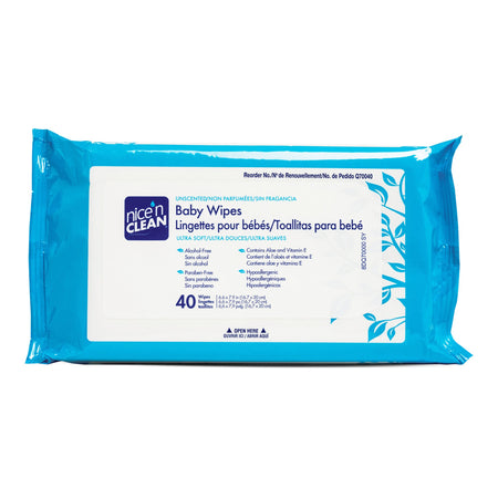 Nice'n Clean® Unscented Baby Wipes, Soft Pack