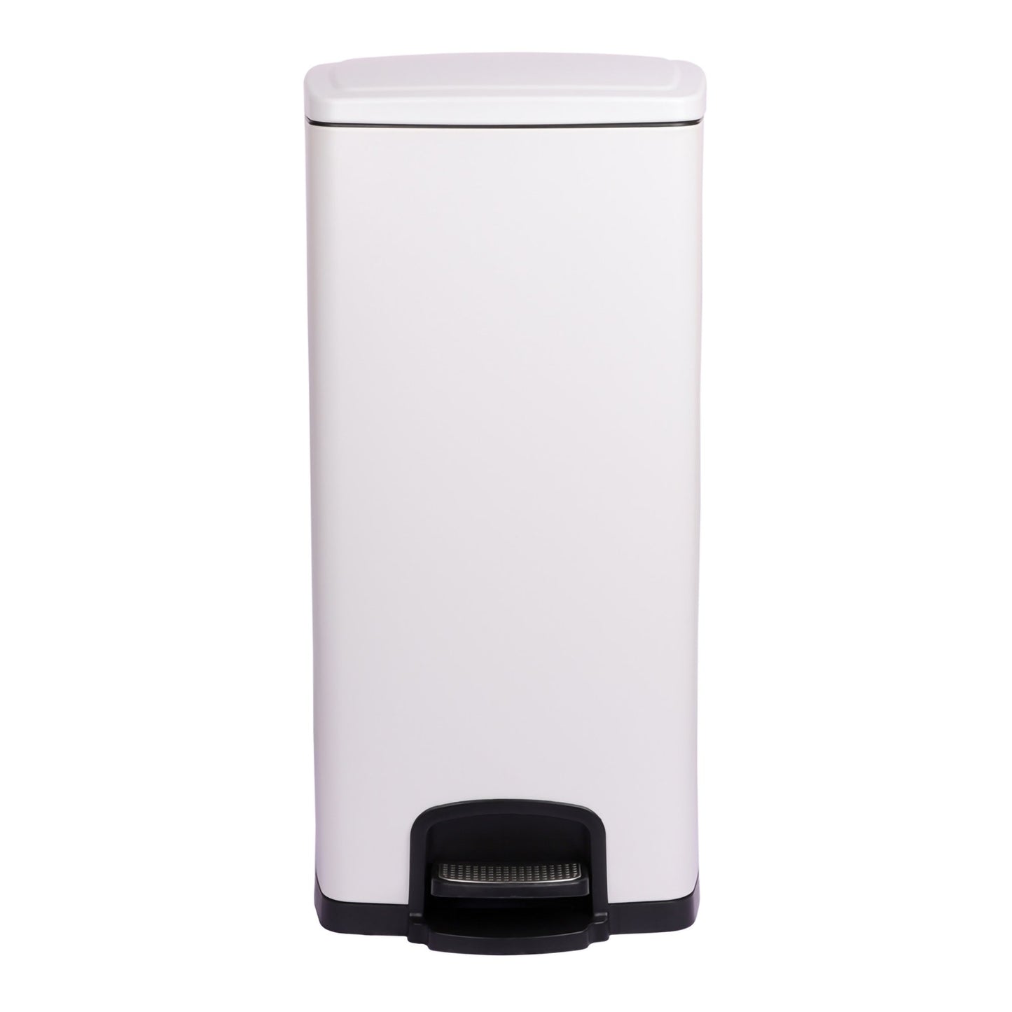 McKesson White Square Step-On Trash Can, 8 gallon