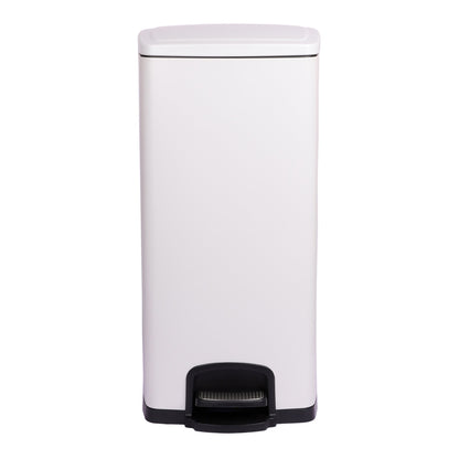 McKesson White Square Step-On Trash Can, 8 gallon