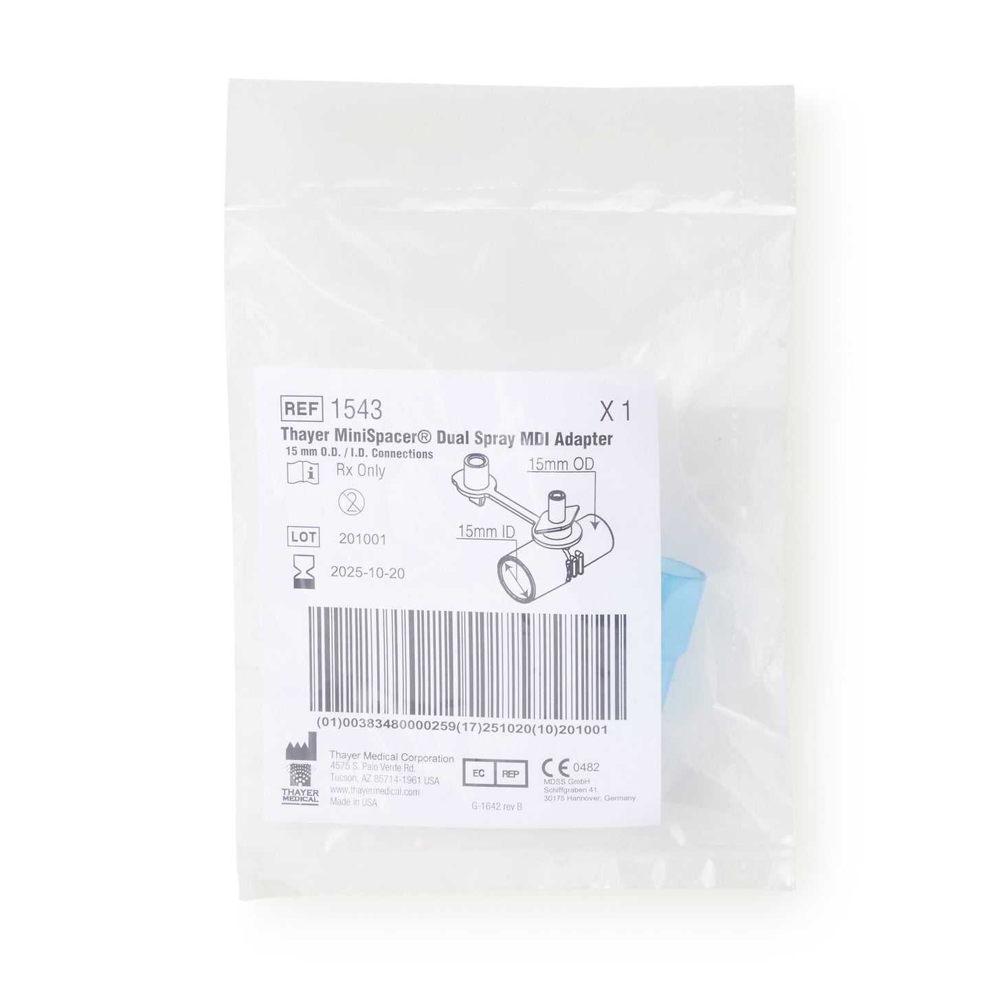 Dual Spray MDI Adapter MiniSpacer®