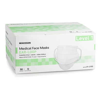 McKesson ASTM Level 1 Medical Face Masks, White