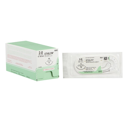 Ethicon 664G Ethilon Nylon Nonabsorbable Suture with Needle, Reverse Cutting Monofilament