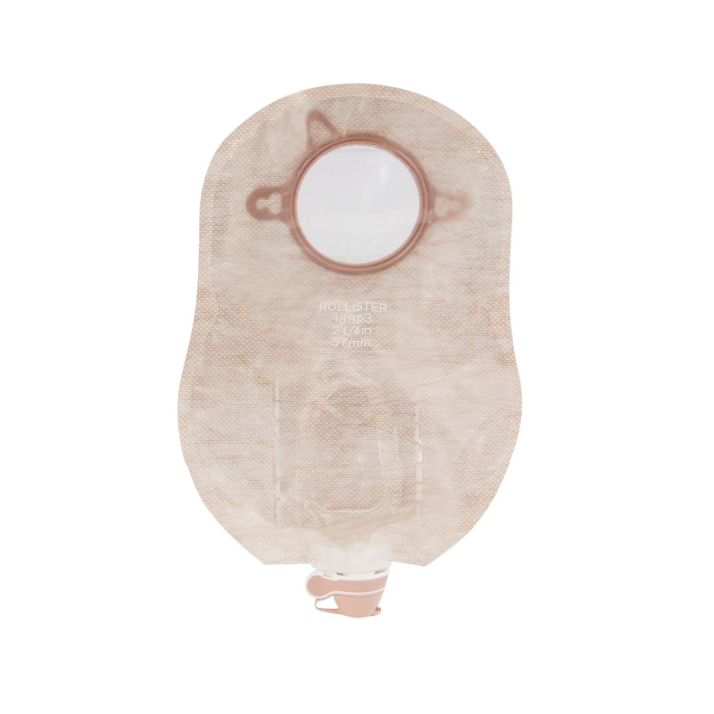 New Image™ Two-Piece Transparent Urostomy Pouch, 57 mm Flange, Red Match