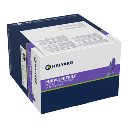 Exam Glove Purple Nitrile® Large Sterile Single Nitrile Standard Cuff Length Textured Fingertips Purple Chemo Tested