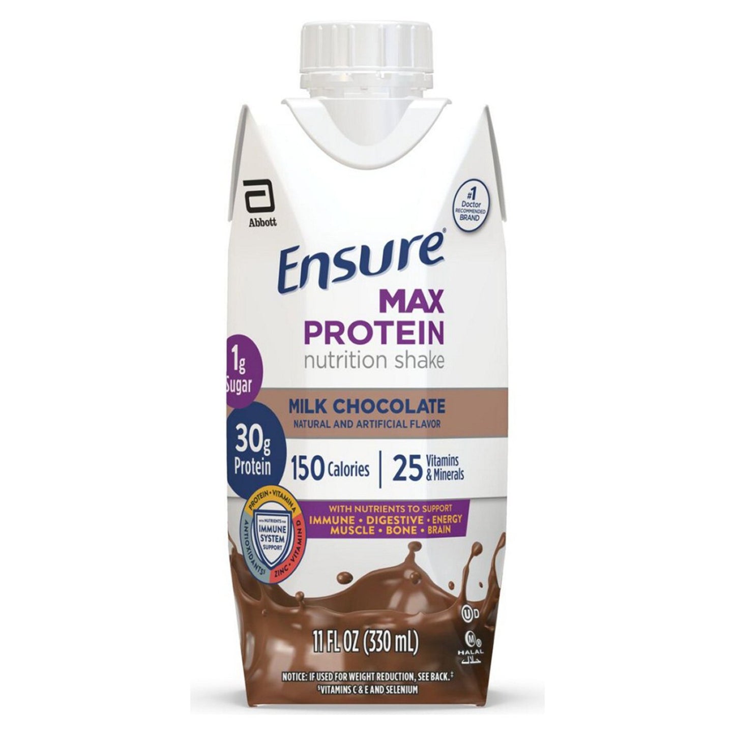 Ensure® Max Protein Nutrition Shake, Chocolate, 11-ounce carton