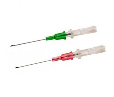 ICU Medical 405711 Peripheral IV Catheter Jelco 20 Gauge 1 Inch FEP Polymer Straight Hub Non Blood Control