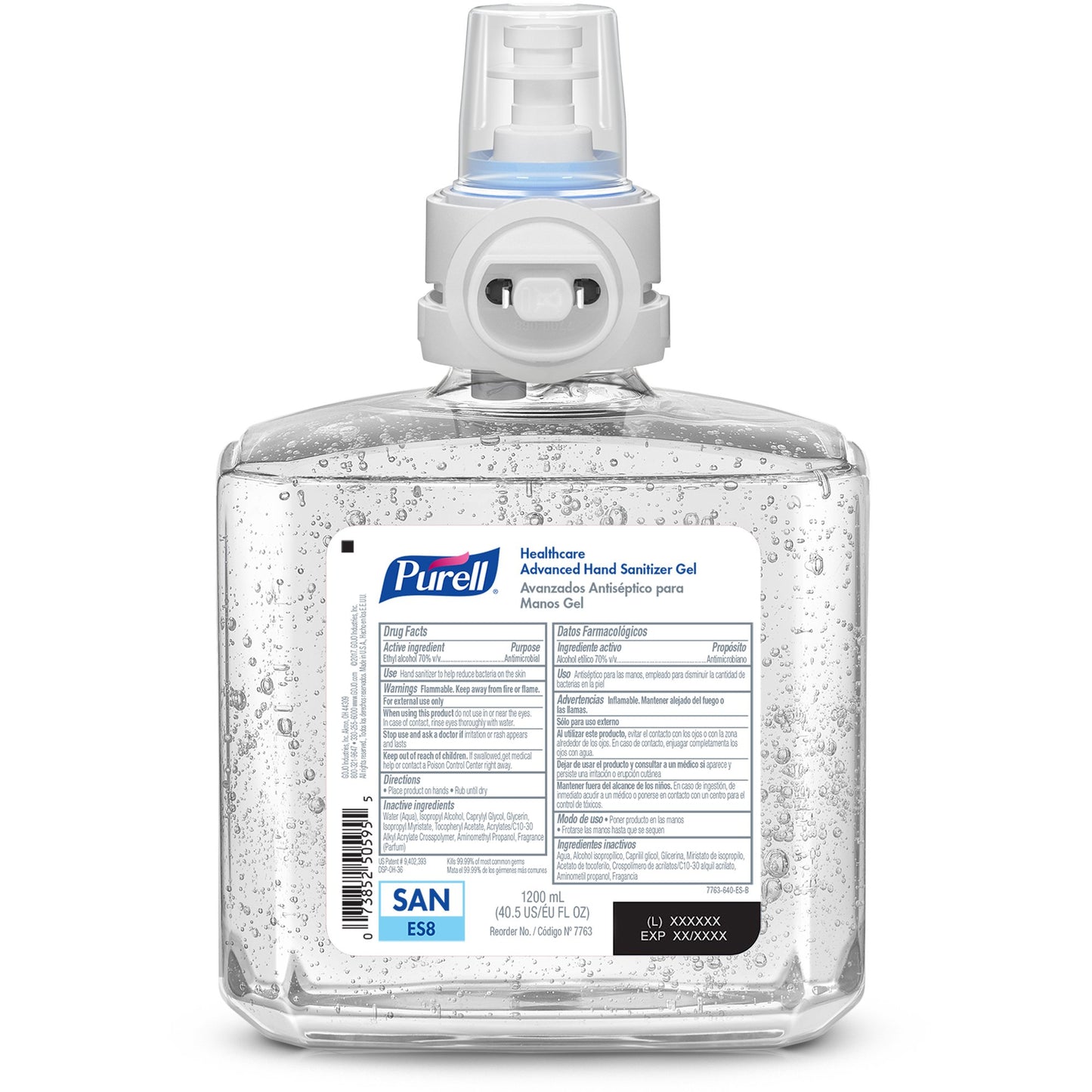 Purell® Healthcare Advanced Hand Sanitizer Gel Refill for ES8 Dispenser, 1200 mL