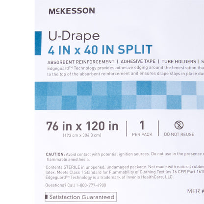 McKesson Sterile U-Drape with Split, 76 x 120 Inch