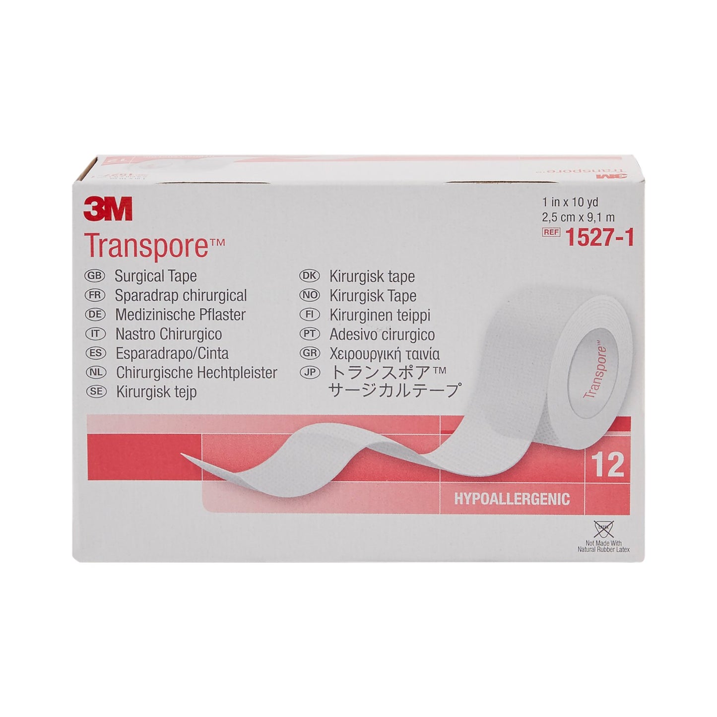 3M Transpore Plastic Medical Tape, 1 Inch x 10 Yard, Transparent by Solventum Corporation product image - view 4