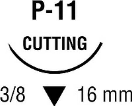 Covidien 497904 Surgipro Polypropylene Nonabsorbable Suture with Needle, Precision Reverse Cutting