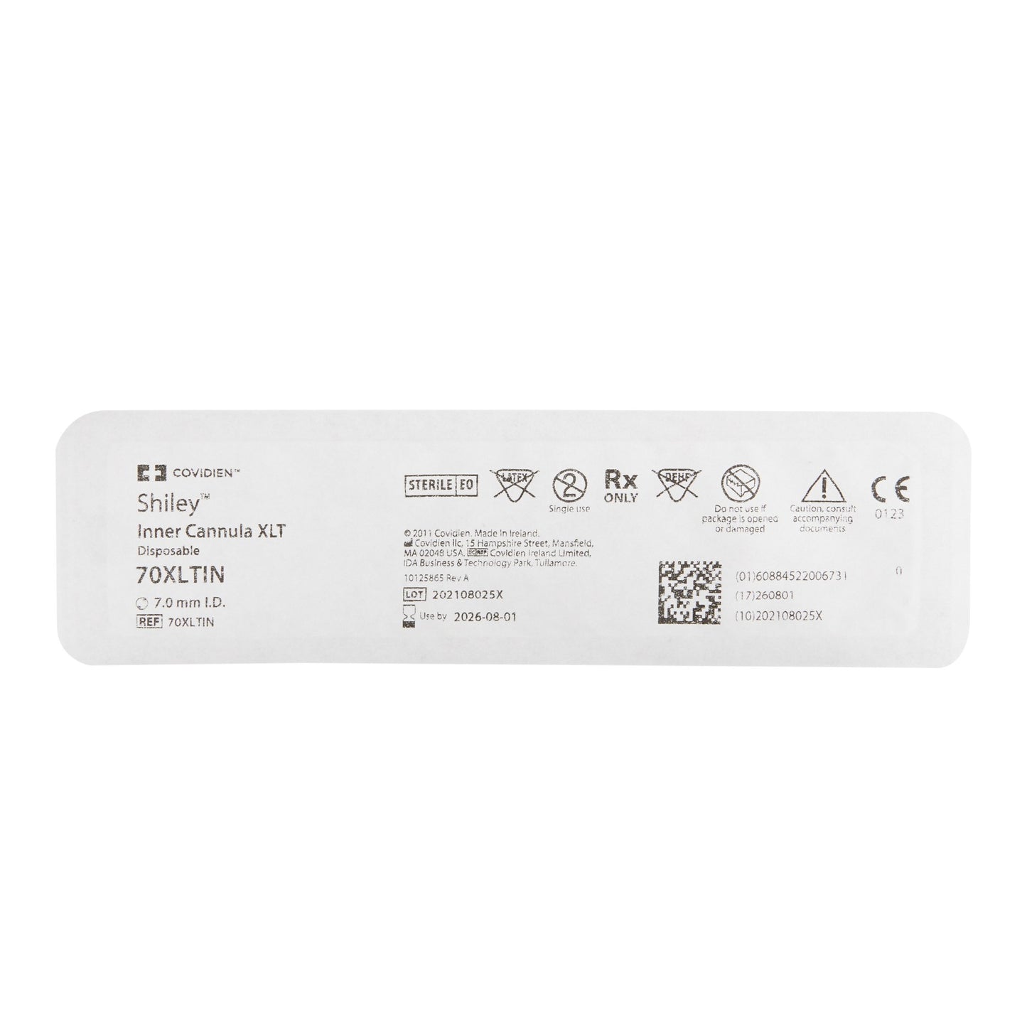 Medtronic 70XLTIN Shiley™ XLT Tracheostomy Tube and Disposable Cannula, Size 7