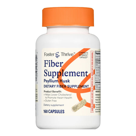 McKesson 1093995614 Foster & Thrive Fiber Supplement Psyllium Husk Capsules