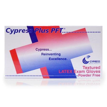 McKesson 472993 Cypress Plus PFT Latex Exam Glove, Extra Small, Ivory