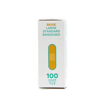 Tru-Colour Skin Tone Shade Fabric Bandage Adhesive Strips – Beige, 1 x 3 Inch