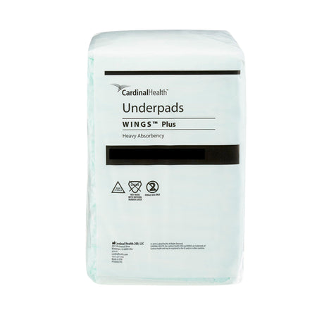 Cardinal 968 Wings Plus Underpads, Disposable, Heavy Absorbency, Beige, 36 X 36 Inch
