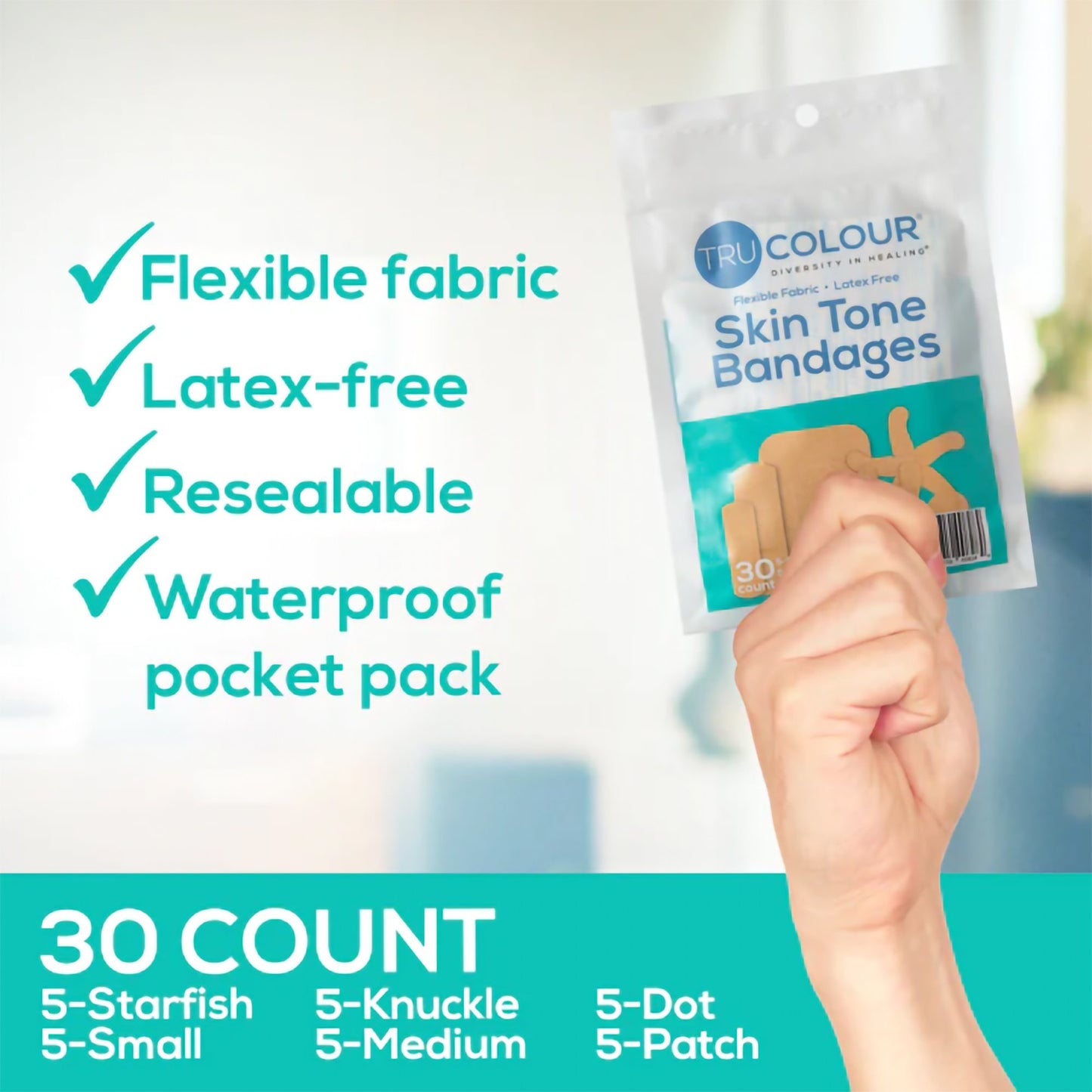 TruColour® Beige Adhesive Strip, Assorted Shapes and Sizes
