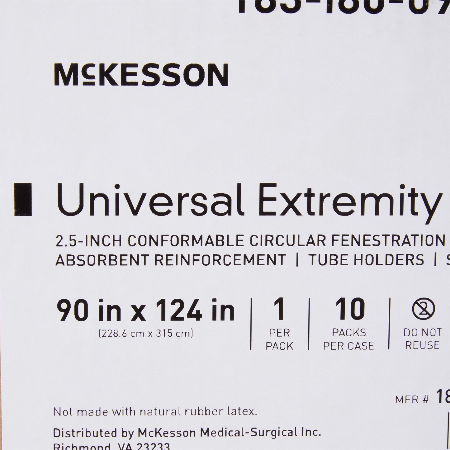 McKesson Sterile Universal Extremity Drape, 90 x 124 Inch