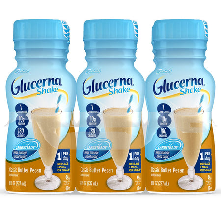 Abbott Nutrition 57810 Glucerna Original Shake, Butter Pecan Flavor, 8-ounce bottle