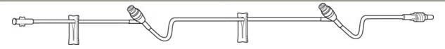 Baxter 2C8612 CLEARLINK 42-inch standard-bore IV extension tubing set with two needle-free Luer-activated valves