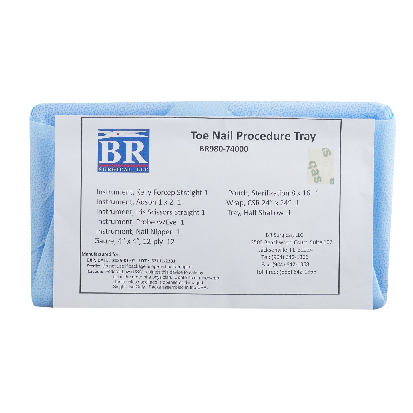 BR Surgical Toe Nail Removal Tray