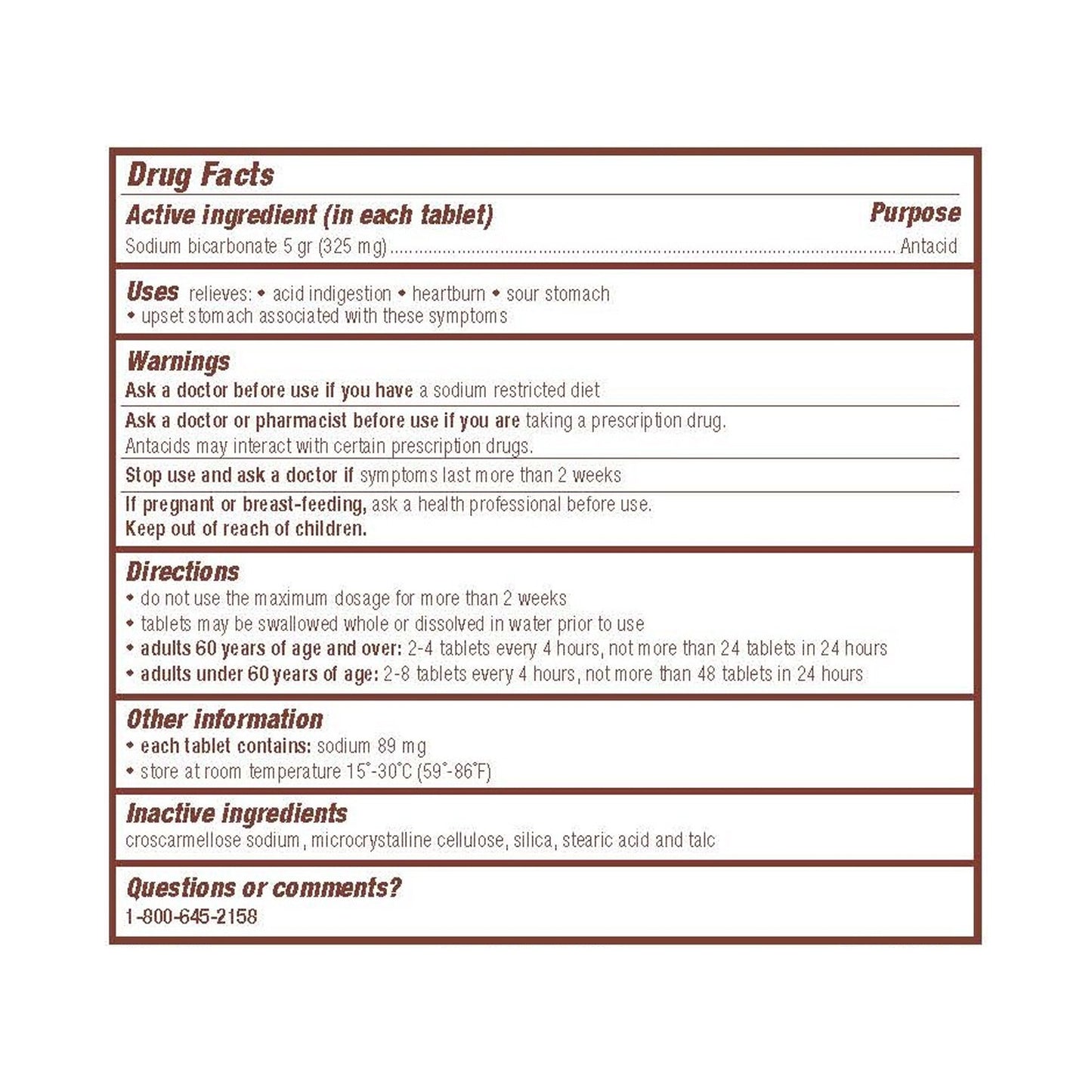 Major® Sodium Bicarbonate Antacid