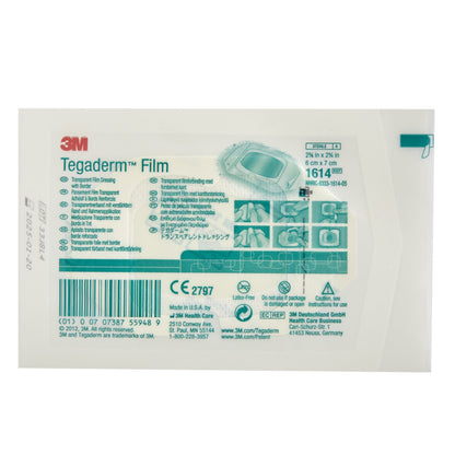 3M™ Tegaderm™ Rectangular Transparent Sterile Film Dressing, 2-3/8 x 2-3/4 Inch