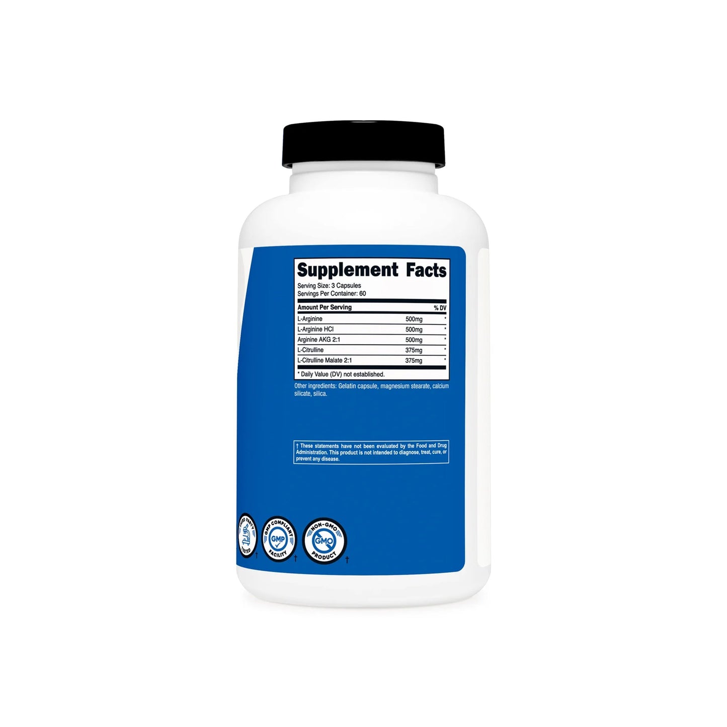Dietary Supplement nutricost® Nitric Oxide 750 mg Strength Capsule 180 Per Bottle