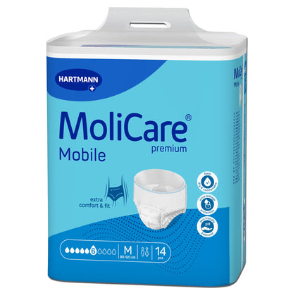 Absorbent Underwear MoliCare® premium Mobile 6D Pull On with Tear Away Seams Adult Medium Unisex Disposable Moderate Absorbency